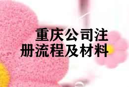 重庆公司注册流程及材料