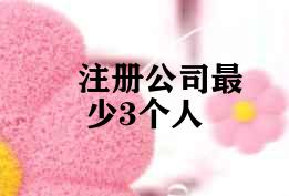 注册公司最少3个人