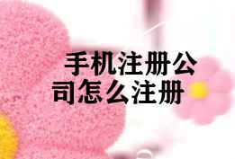 手机注册公司怎么注册