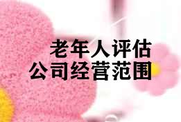老年人评估公司经营范围
