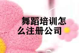 舞蹈培训怎么注册公司