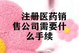 注册医药销售公司需要什么手续