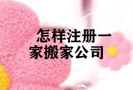 怎样注册一家搬家公司