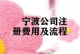 宁波公司注册费用及流程 宁波公司注册费用及流程