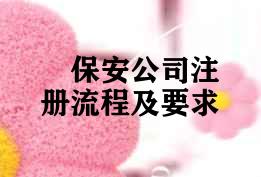 保安公司注册流程及要求