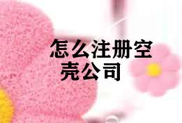 怎么注册空壳公司 怎么注册空壳公司