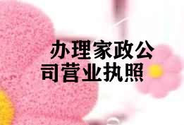办理家政公司营业执照