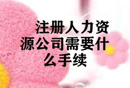 注册人力资源公司需要什么手续 注册人力资源公司需要什么手续
