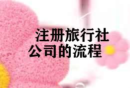 注册旅行社公司的流程 注册旅行社公司的流程