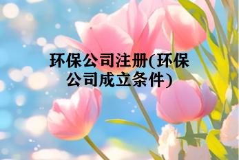 环保公司注册(环保公司成立条件)