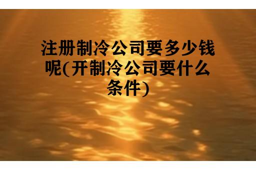 注册制冷公司要多少钱呢(开制冷公司要什么条件)