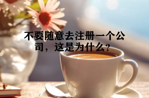 不要随意去注册一个公司，这是为什么？