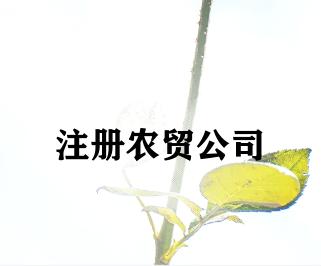 注册农贸公司