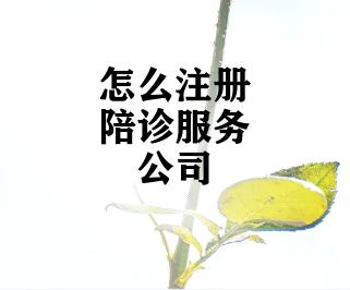 怎么注册陪诊服务公司